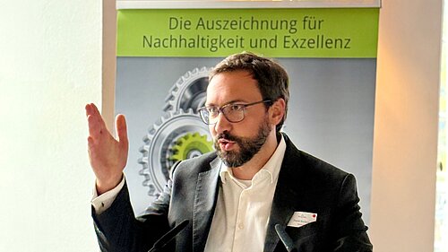 Daniel Reichert, T&O Group, bei der Verleihung des Lean & Green Management Award 2025